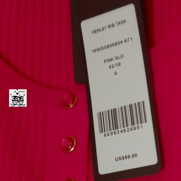 Henley Rib Tank Top - Picture 7 of 7